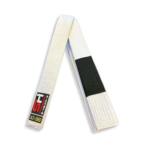 Cinturón BJJ blanco NKL Strongest Hero