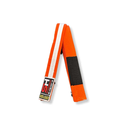 Cinturón infantil BJJ naranja blanco SH