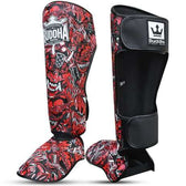 Espinilleras muay thai Buddha demon