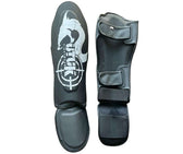 Espinilleras Utuk muay thai hunter negra blanca