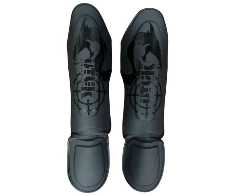 Espinilleras muay thai Utuk hunter negra mate