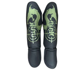 Espinilleras muay thai Utuk hunter negra verde