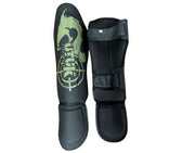 Espinilleras muay thai Utuk hunter negra verde
