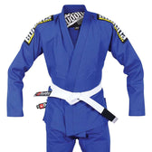 Kimono BJJ infinity Buddha azul royal + cinturón blanco