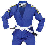 Kimono BJJ infinity Buddha azul royal + cinturón blanco