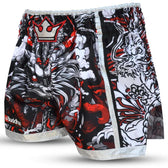Short muay thai Buddha dragón rojo