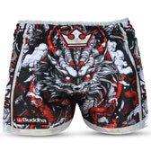 Short muay thai Buddha dragón rojo