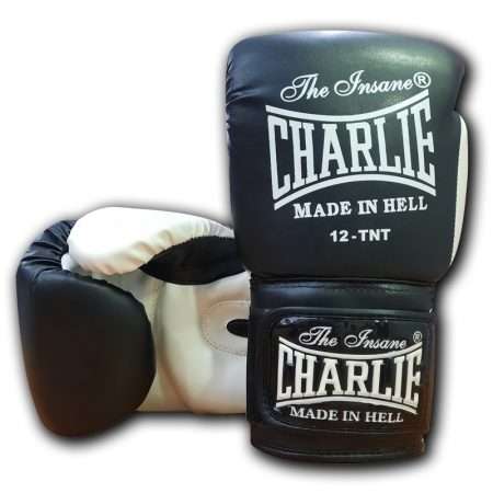 Guantes boxeo Charlie kaos negro blanco