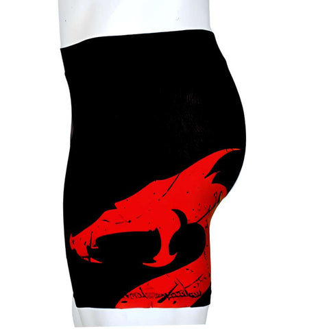 Mallas Cortas MMA Utuk Fightwear | Lycra Negro Rojo