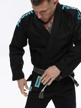 Kimono BJJ Manto X5 negro turquesa