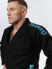 Kimono BJJ Manto X5 negro turquesa
