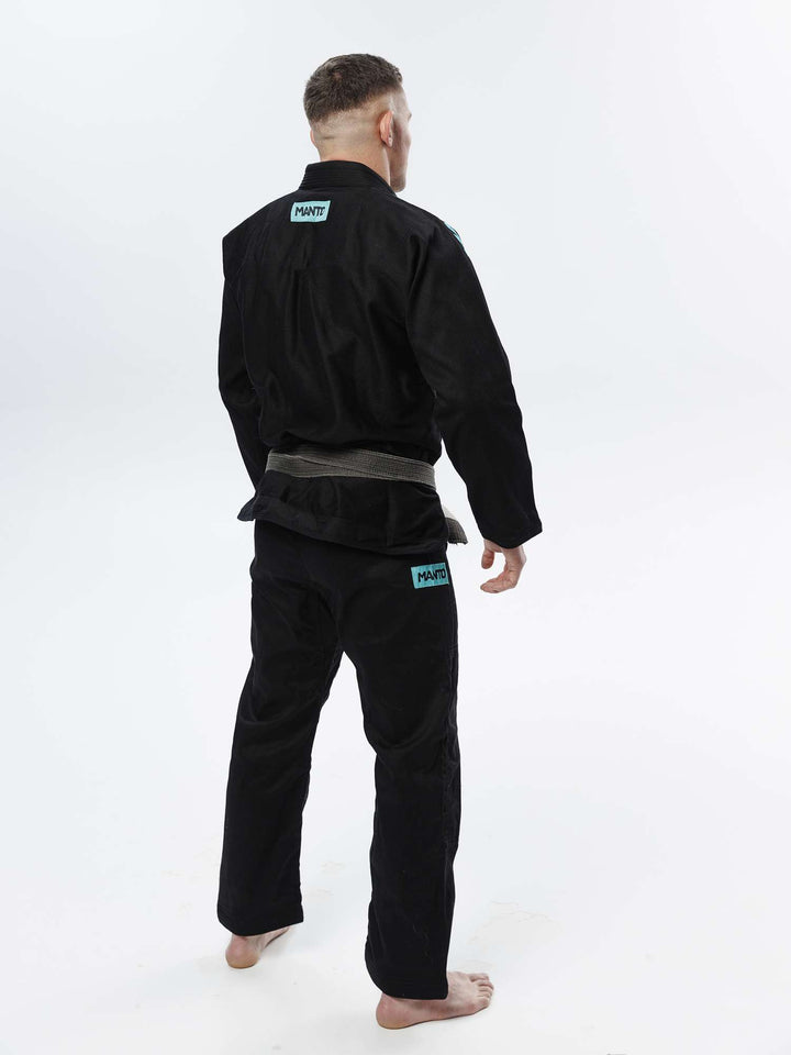 Kimono BJJ Manto X5 negro turquesa 8