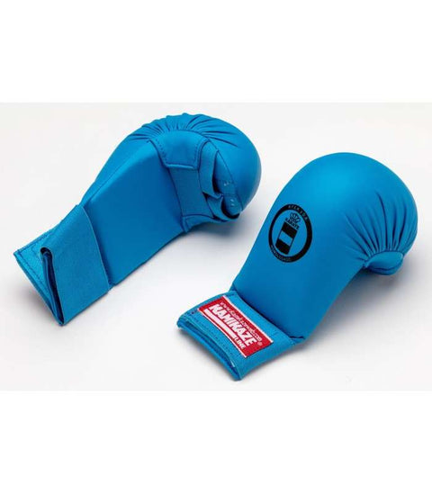 Guantillas karate Kamikaze azules sin pulgar