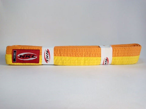 Cinturón artes marciales NKL amarillo naranja