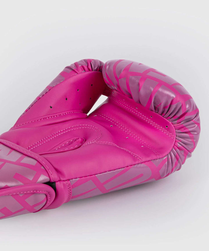 Guantes kick boxing Venum contender 1.5 blanco rosa 4