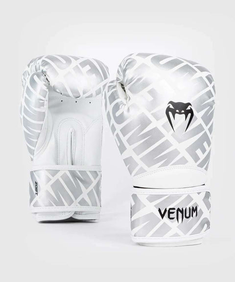 Guantes muay thai Venum contender 1.5 blanco plata