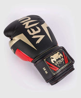 Guantes boxeo Venum  elite negro dorado rojo