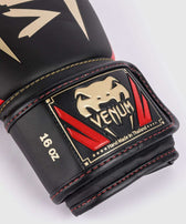 Guantes boxeo Venum  elite negro dorado rojo