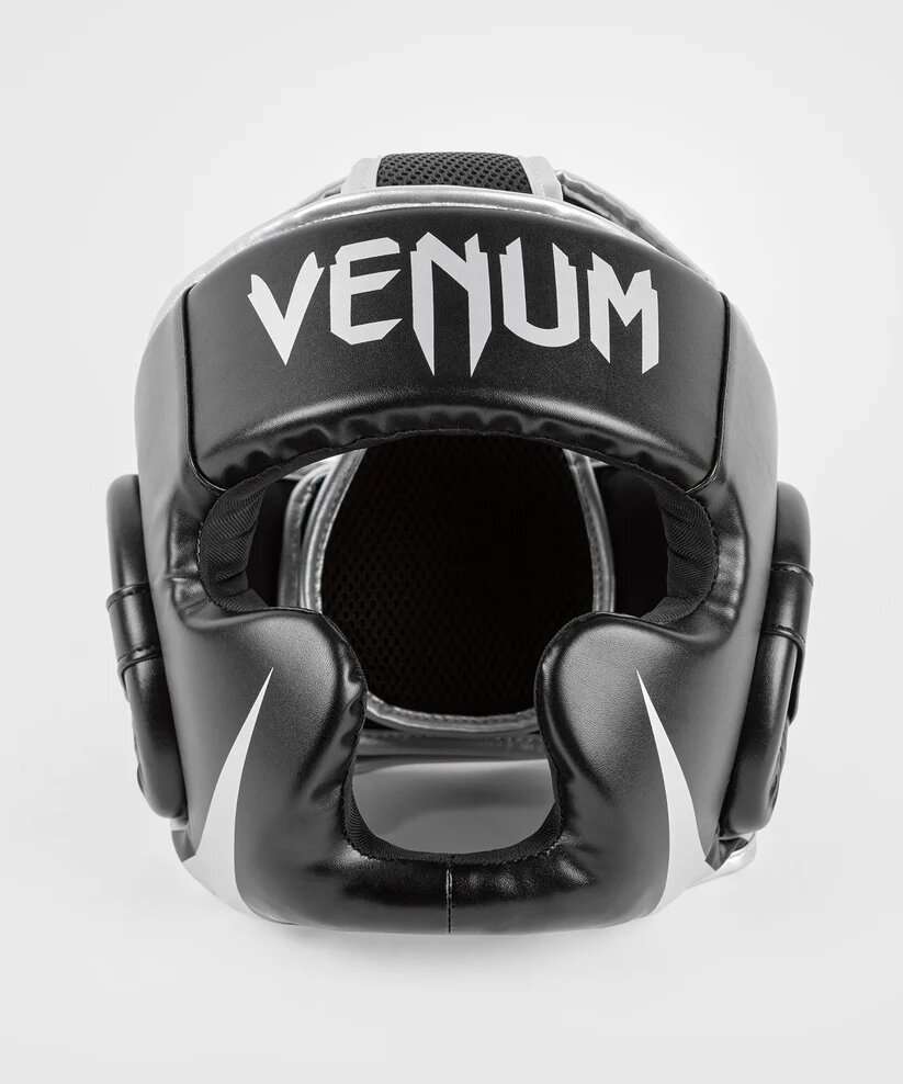 Casco boxeo Venum challenger negro plata