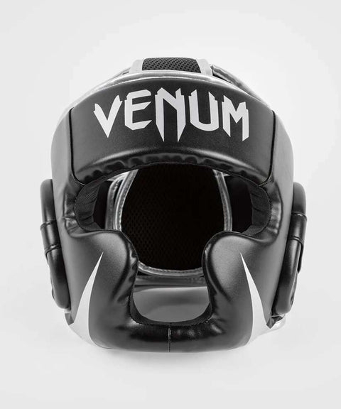 Casco boxeo Venum challenger negro plata
