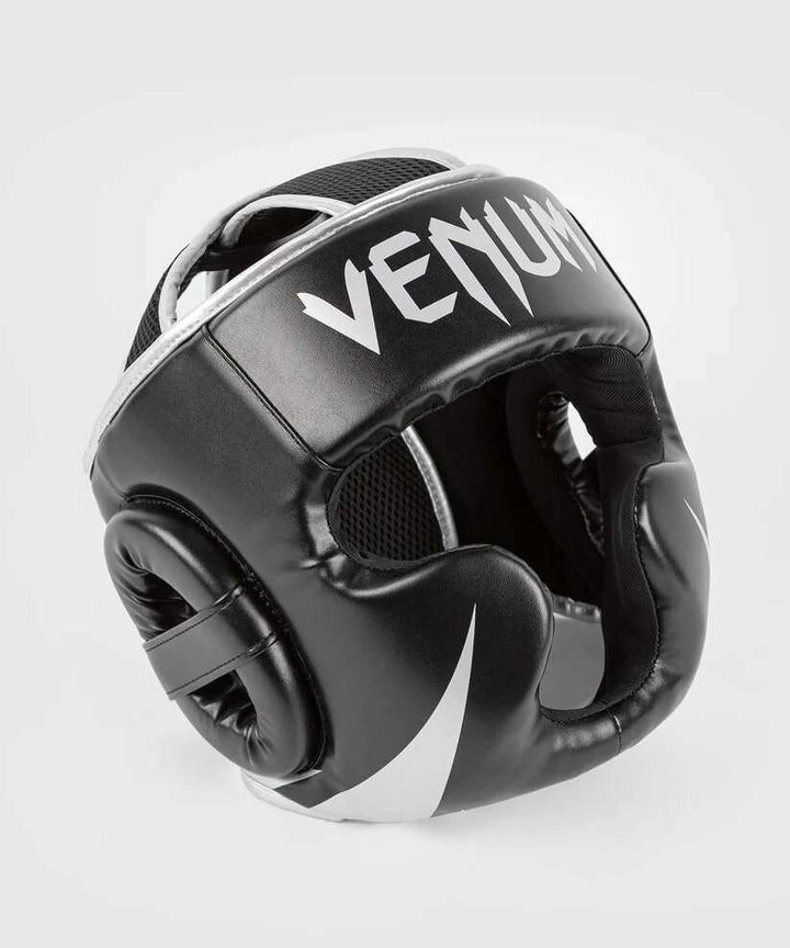 Casco boxeo Venum challenger negro plata 3