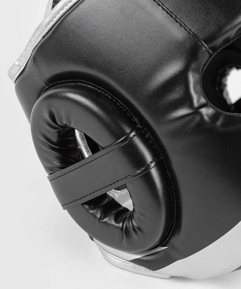 Casco boxeo Venum challenger negro plata 5