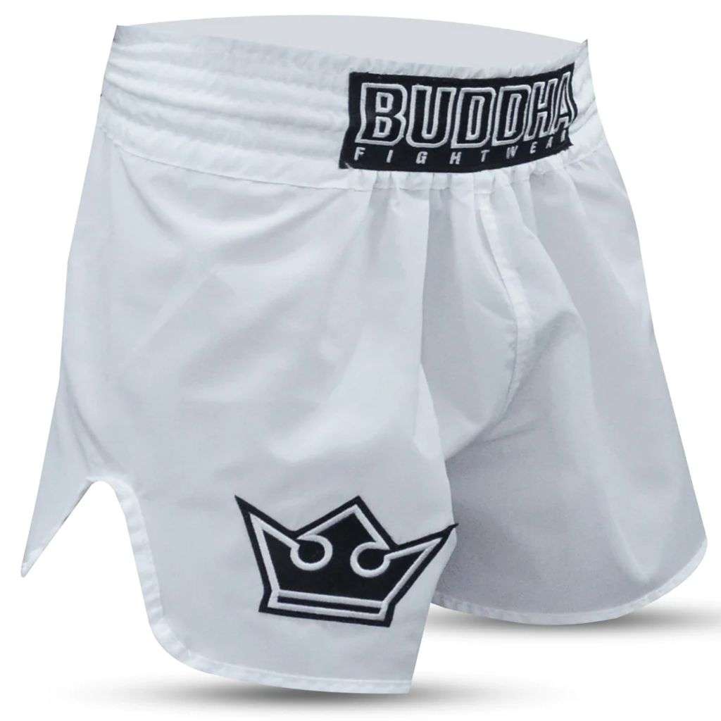 Pantalón muay thai Buddha premium blanco 1