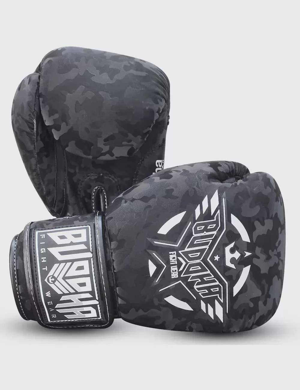 Guantes kick boxing Buddha army negro 1