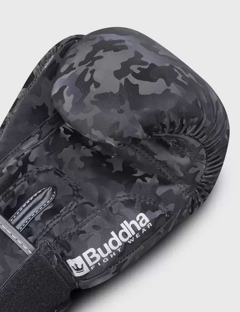 Guantes kick boxing Buddha army negro 2