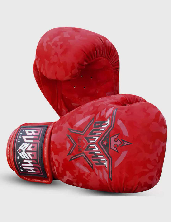 Guantes Buddha army rojo boxeo 4