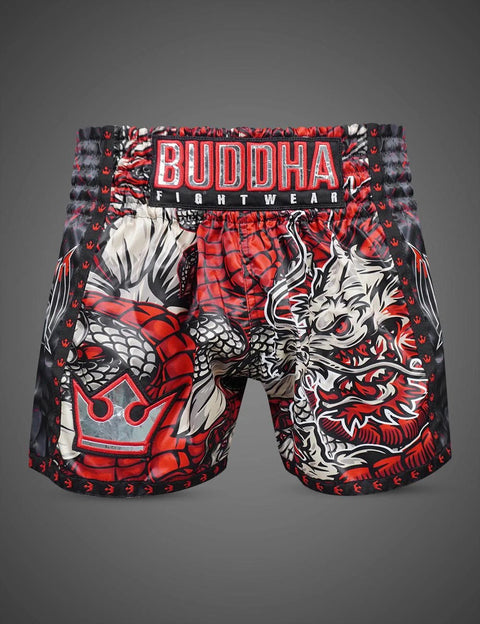 Pantalón Muay Thai Buddha Dragón Rojo