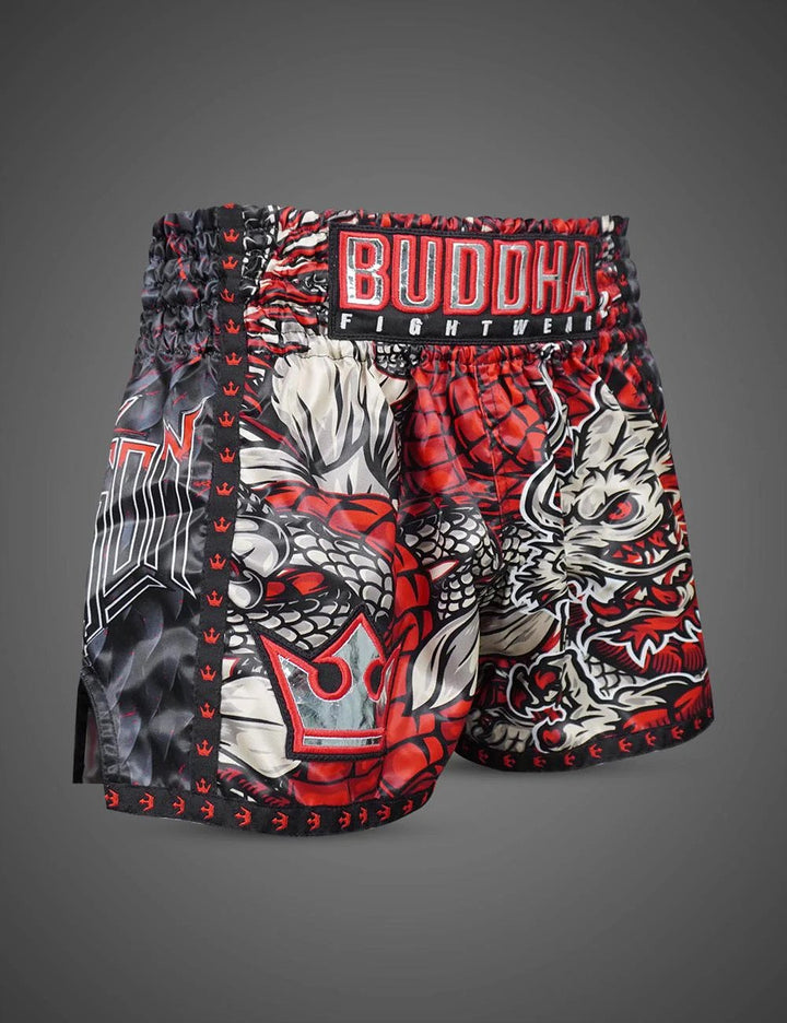 Pantalón muay thai Buddha dragón rojo 1