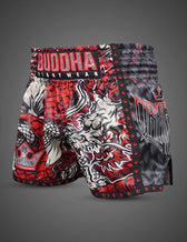 Pantalón Muay Thai Buddha Dragón Rojo