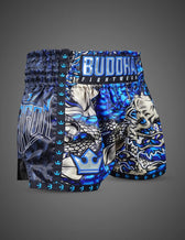 Pantalón Muay Thai Buddha Dragón Azul