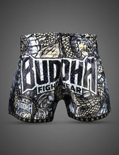 Pantalón Muay Thai Buddha Dragón Blanco