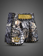 Pantalón Muay Thai Buddha Dragón Blanco