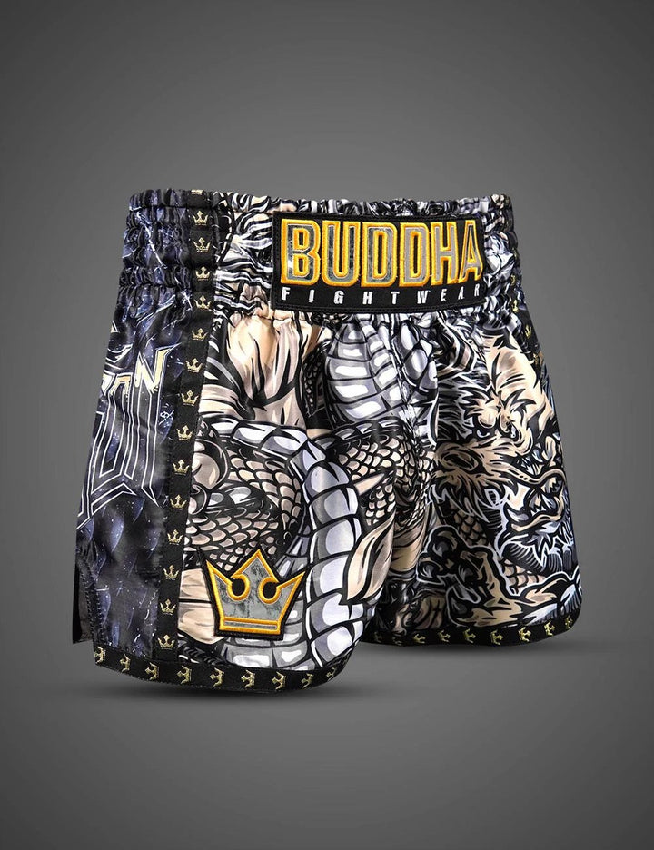 Pantalón Buddha muay thai dragón blancos 2