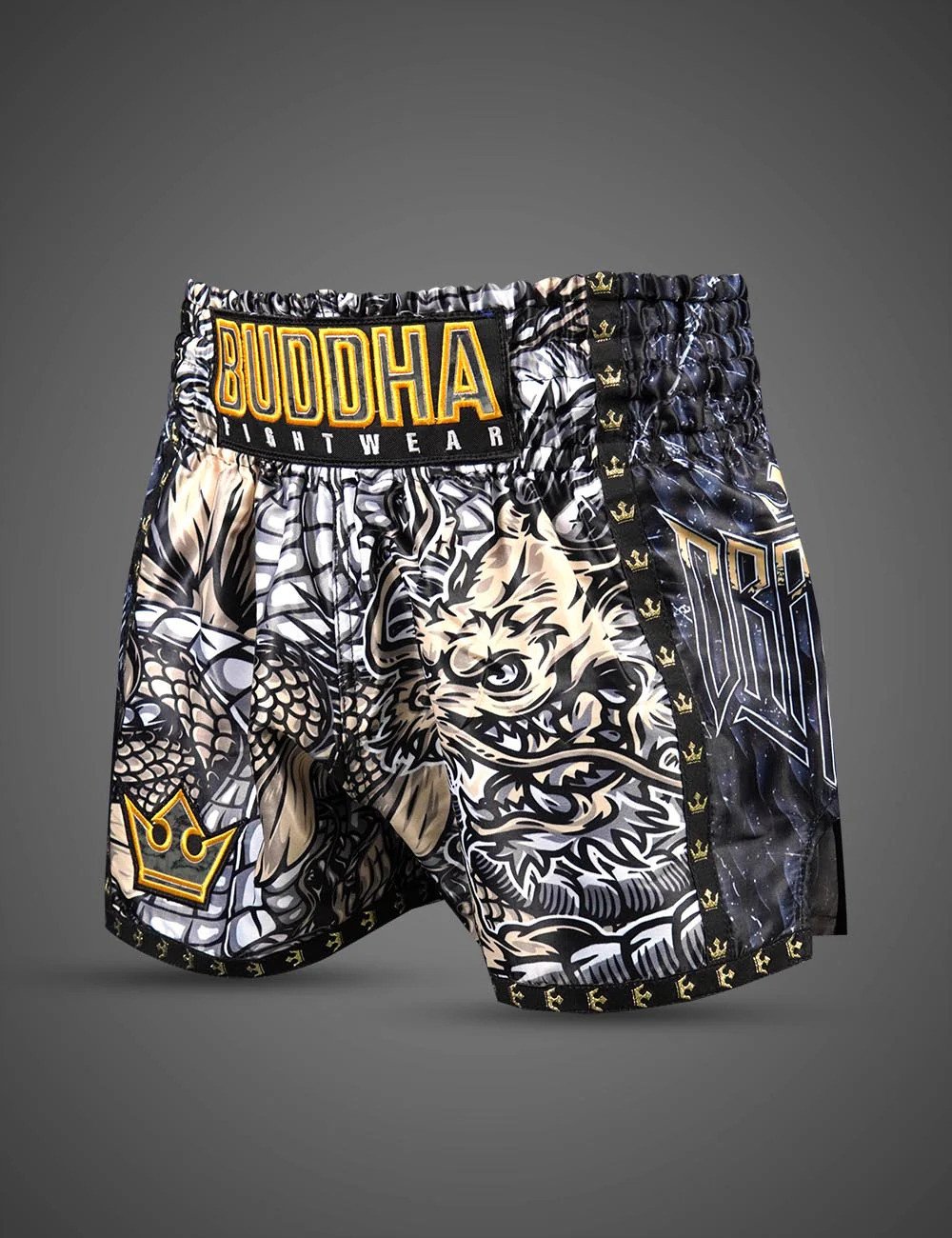 Pantalón Buddha muay thai dragón blancos 1