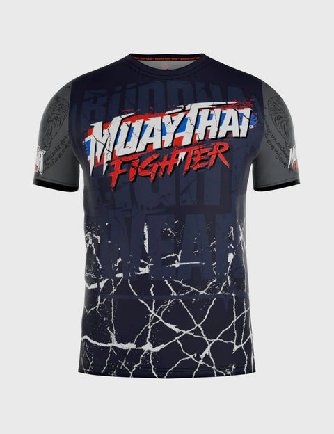 Camiseta Entrenamiento Buddha Fighter MT650 Azul Oscuro