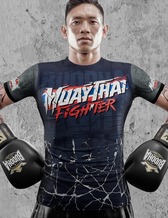 Camiseta Entrenamiento Buddha Fighter MT650 Azul Oscuro