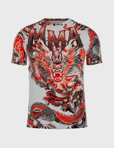 Camiseta Entrenamiento Buddha Dragón T990 Blanca