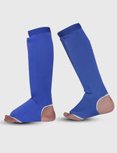 Espinilleras Muay Thai Buddha Tubulares Azul