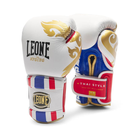Guantes de Muay Thai Leone 1947 GN114 Thai Style Blanco