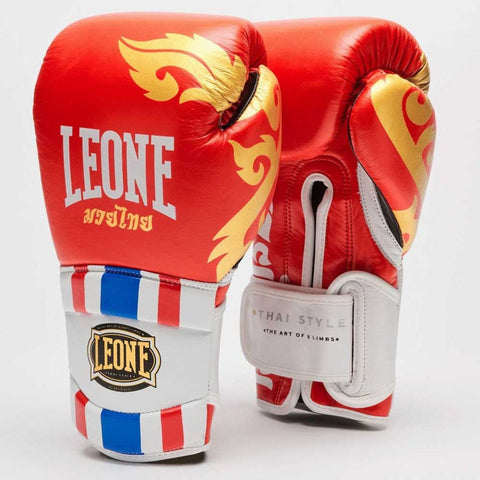 Guantes de Muay Thai Leone 1947 GN114 Thai Style Rojo