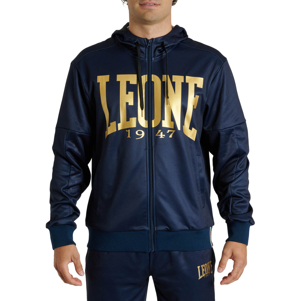 Sudadera con capucha Leone 1947 DNA azul ABX721