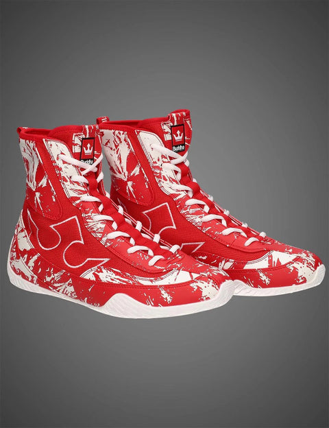 Botas de boxeo Buddha vortex rojas