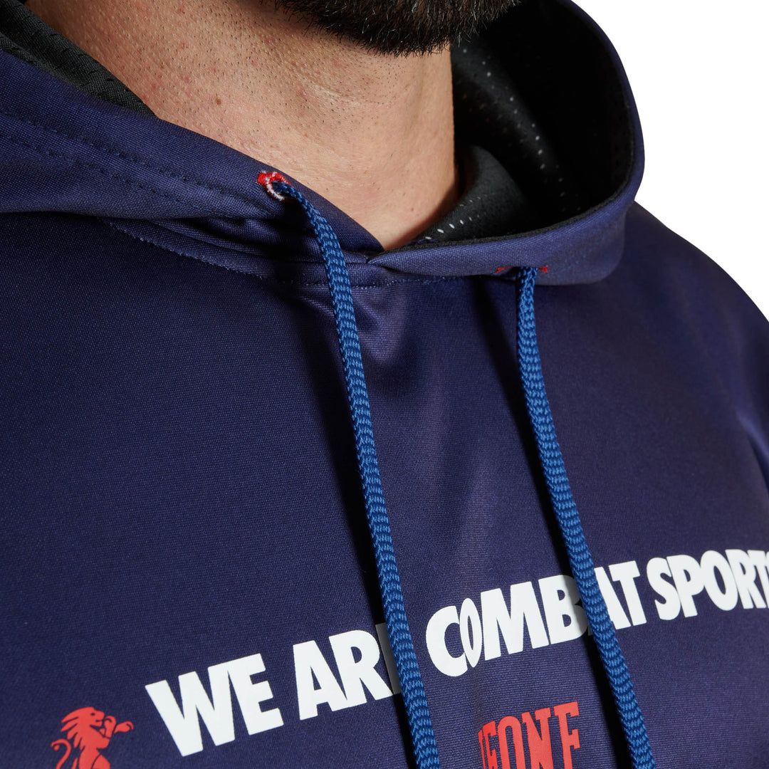 Sudadera con capucha Leone 1947 logo wacs azul 3