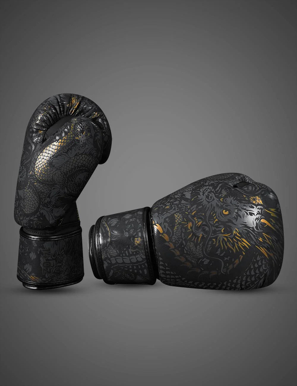 Guantes de boxeo Buddha dragon negro 2
