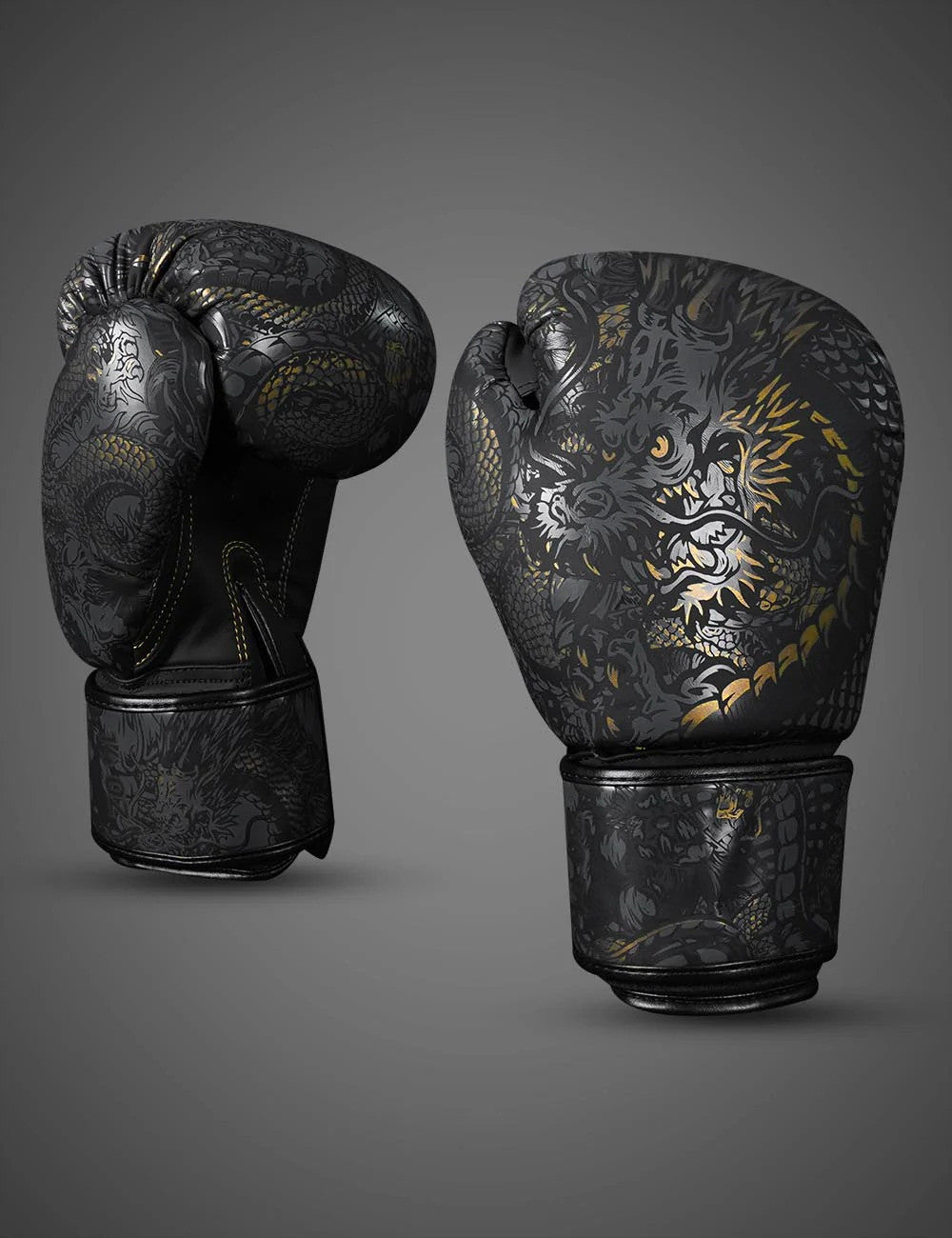 Guantes de boxeo Buddha dragon negro 3