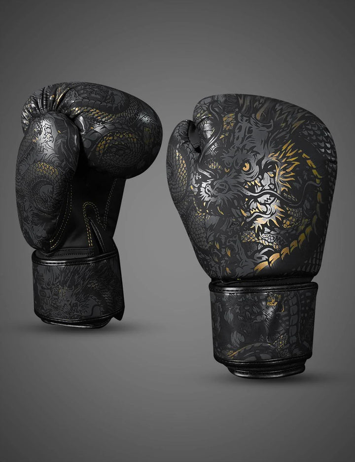 Guantes de boxeo Buddha dragon negro 3